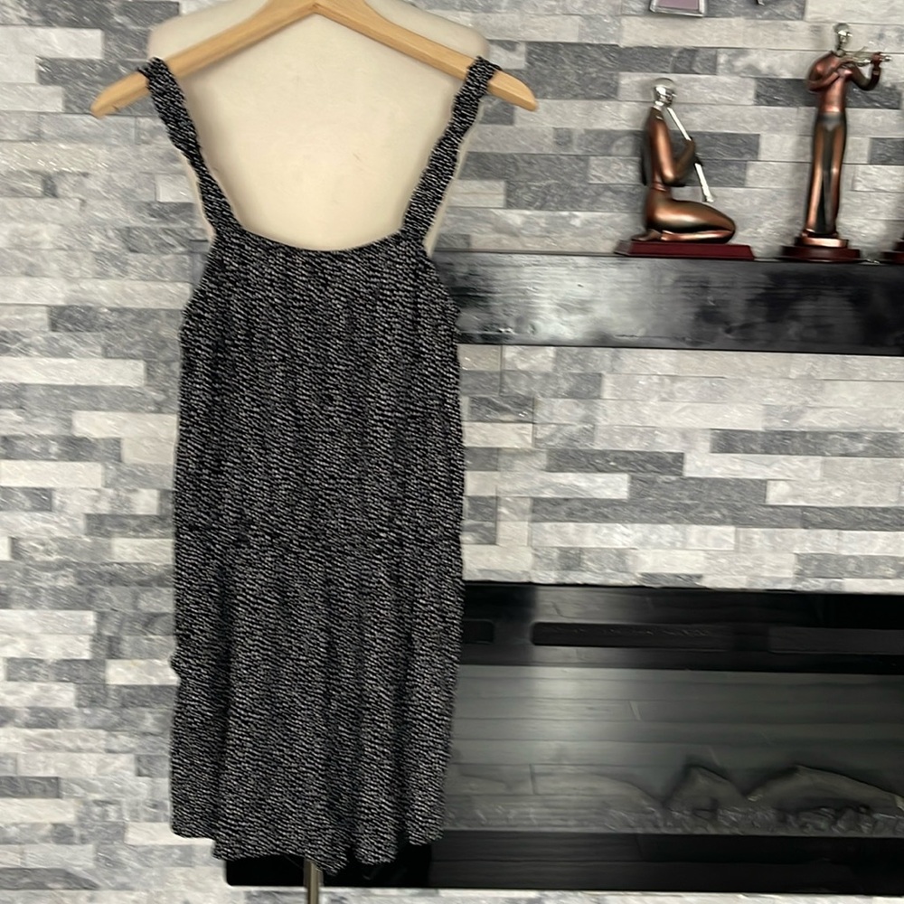 Express Romper M Black White  Polka Dot Strap Ruffle